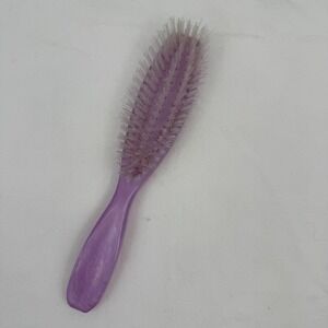 Genuine Vintage STANDARD Nylon Hair Brush Purple Marbled Pearlescent Mid Century